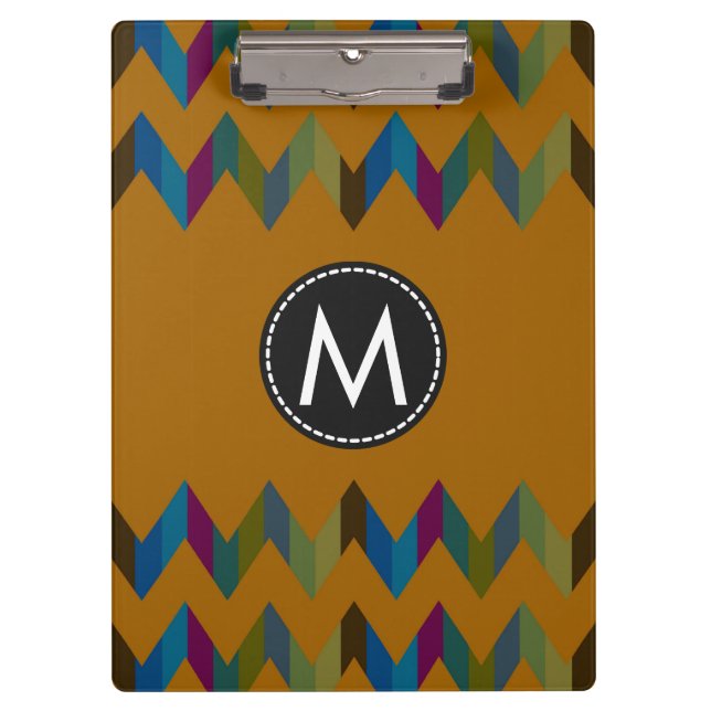 Pranchetas Padrão Trendy Chic Chevron Stripes #7 (Frente)