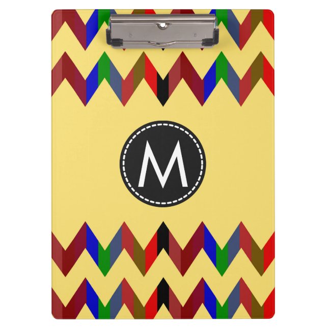 Pranchetas Padrão Trendy Chic Chevron Stripes #8 (Frente)