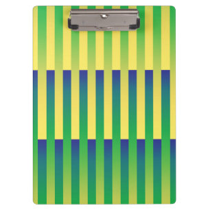 Pranchetas Padrão Verde Amarelo Azul Striped
