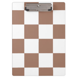 Pranchetas Padrão verificado em branco e Mocha Mousse