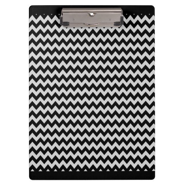 Pranchetas Padrão Zigzag Preto e Branco (Frente)