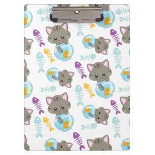 Pranchetas Padrões De Gatos, Gatos Cutes, Gatinhos, Peixes