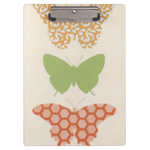Pranchetas Padrões Decorativos de Borboleta em Fundo de Crea
