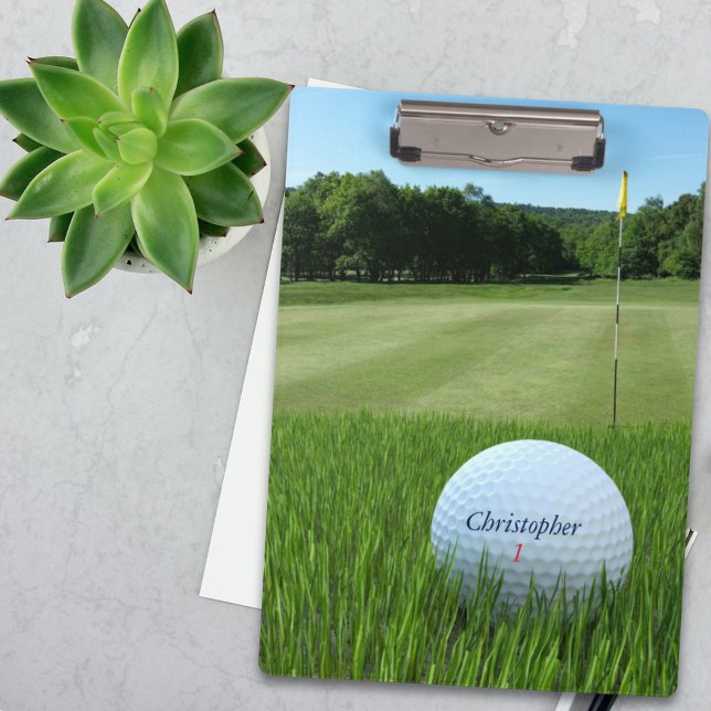 Pranchetas Painel de Golfe do Pai de Golfe (Clipboard with space for your name and number. Perfect gift for Golfing Dad!)