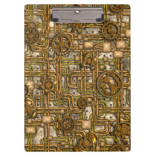 Pranchetas Painel de Steampunk - engrenagens e tubulações -