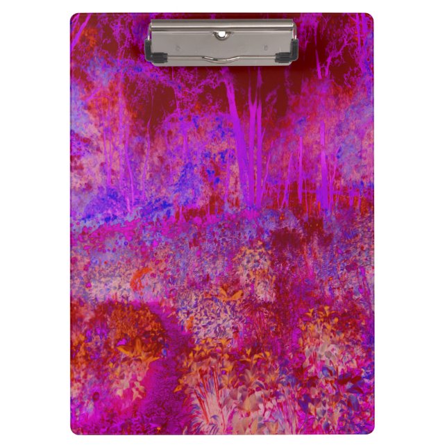 Pranchetas Paisagem Impressionista Trippy Red e Magenta (Frente)