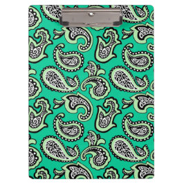 Pranchetas Paisley Atemporal em Fundo Verde