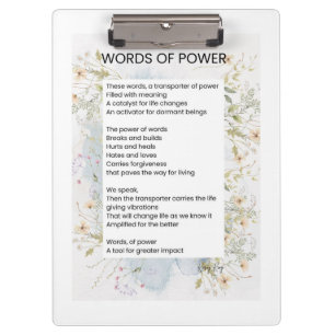 Pranchetas Palavras De Poesia De Uplifação De Poder