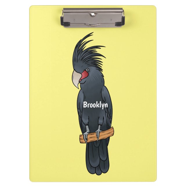 Pranchetas Palm cockatoo bird cartoon illustration  (Frente)