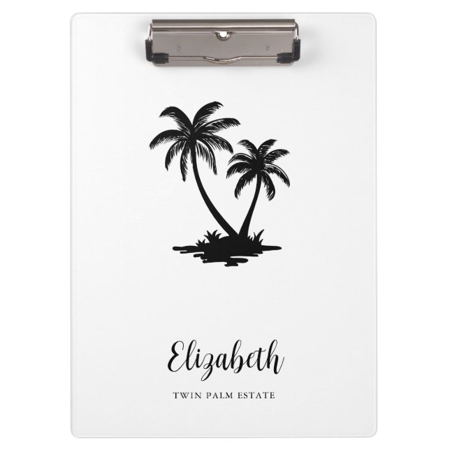 Pranchetas Palmeira Tropical Costeira Personalizada (Frente)