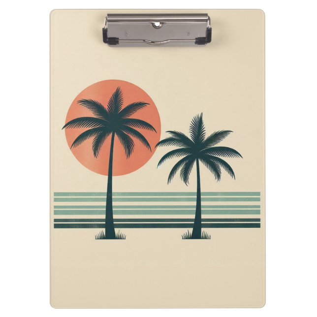 Pranchetas Palmeiras tropicais retrô/vintage (Frente)
