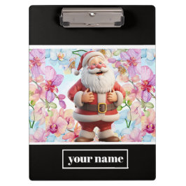 Pranchetas Papai Noel Caprichoso Fofo com Floral