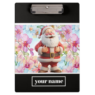 Pranchetas Papai Noel Caprichoso Fofo com Floral