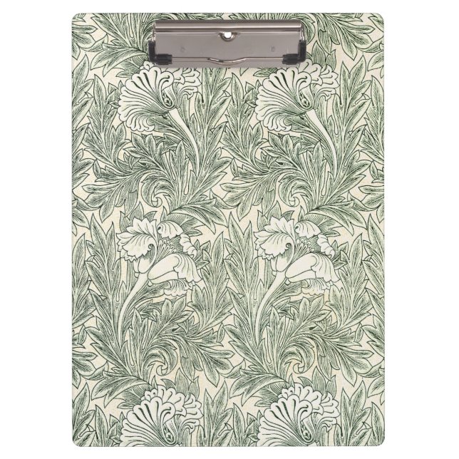 Pranchetas Papel de Parede Tulipa Clássico Verde William Morr (Frente)