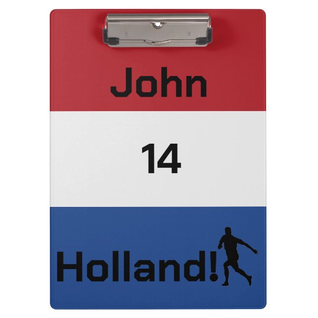 Pranchetas Papelaria Personalizada Bandeira da Holanda Futebo (Frente)