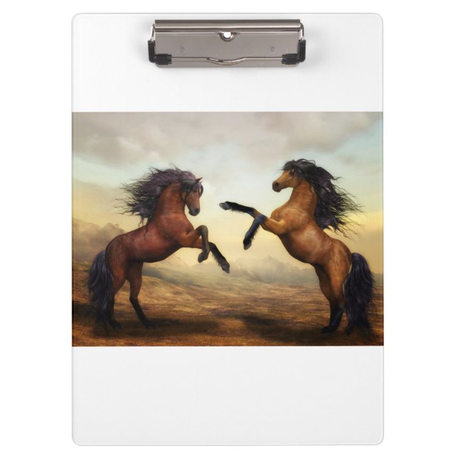 Pranchetas par de cavalos selvagens (Frente)