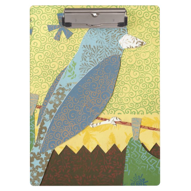 Pranchetas Pássaro Colorido num Fio (Frente)