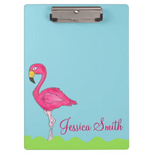 Pranchetas Pássaro Flamingo Rosa, Ilha Tropical Personalizada