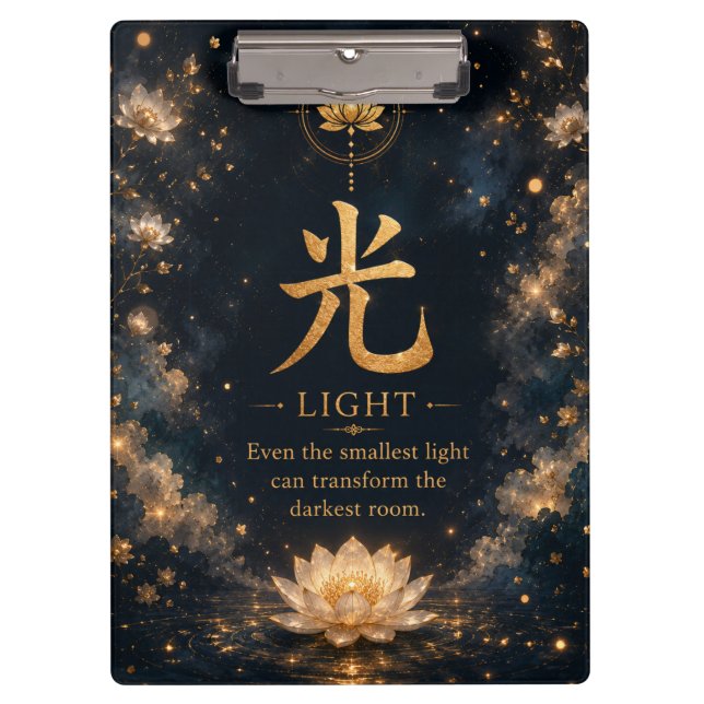 Pranchetas Pasta de Arquivos do Caractere Chinês Luz (光) (Frente)