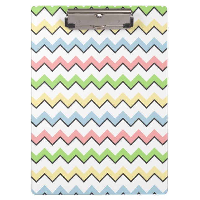 Pranchetas Pastel Chevron-Drop Shadow por Shirley Taylor (Frente)
