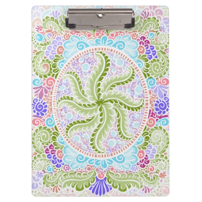 Pranchetas Pastel Nature Mandala Art (Frente)