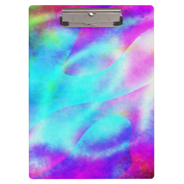 Pranchetas Pastel Neon Rainbow Gradient Art (Frente)