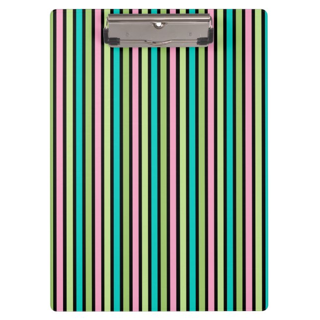 Pranchetas Pastel Rainbow Vertical Lines Geometric Pink Green (Frente)