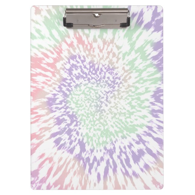 Pranchetas Pastel Spiral Shibori Floral Tie Dye Hippie Retro (Frente)