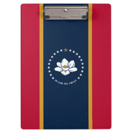 Pranchetas Patriotic Clipboard with flag of Mississippi, USA