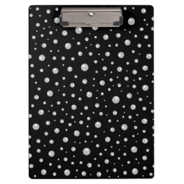 Pranchetas Pearl Pattern on Black Background