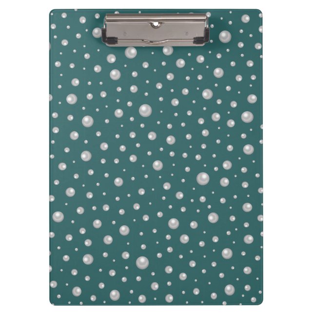 Pranchetas Pearl Pattern on Transformative Teal Background (Frente)