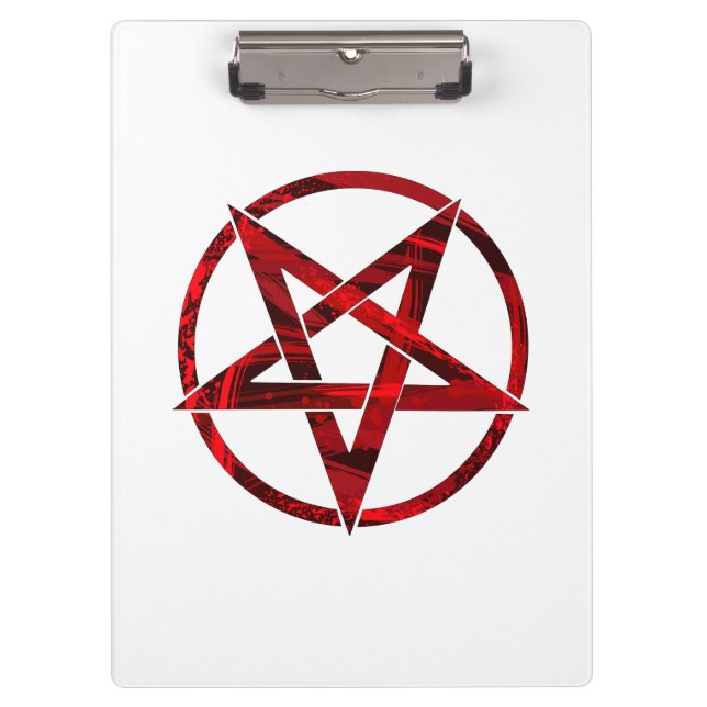 Pranchetas Pentagrama do diabo vermelho (Frente)