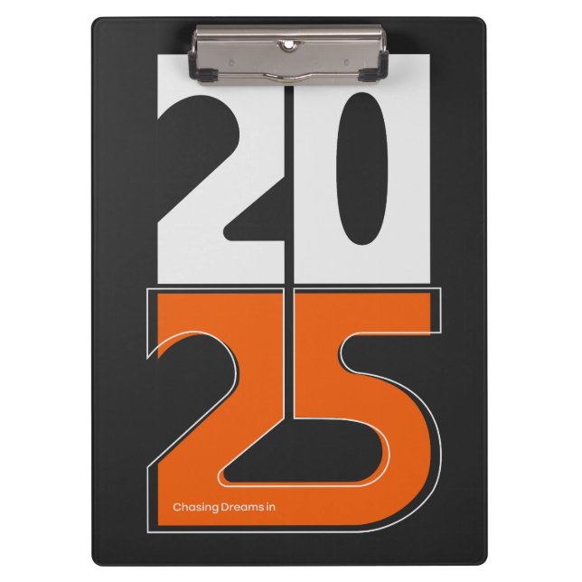 Pranchetas Perseguir sonhos em 2025 (Frente)