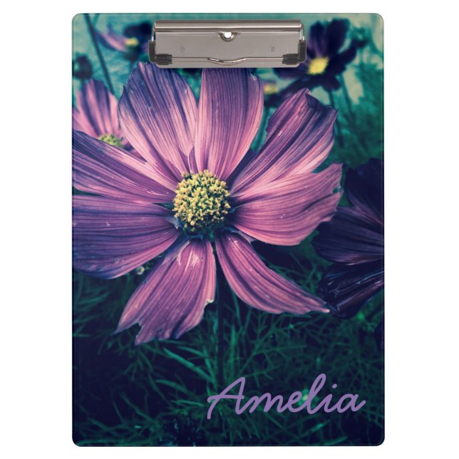 Pranchetas Personalised Dark Purple Flowers (Frente)