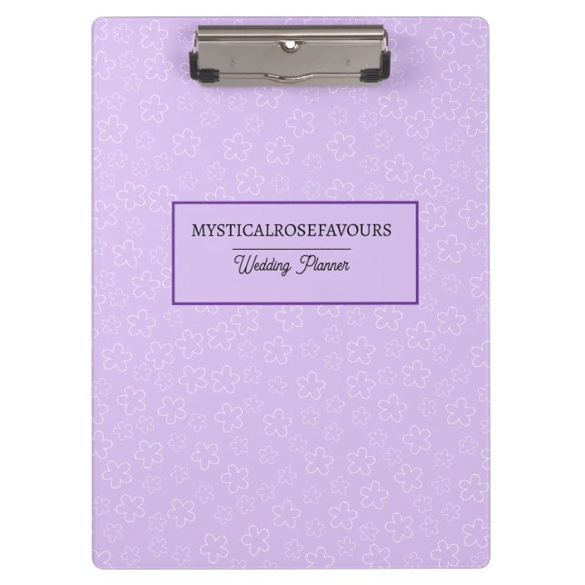 Pranchetas Personalised Lilac Blossom Clipboard (Frente)