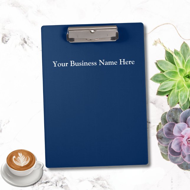Pranchetas Personalizar Azul Marinho Branco Empresarial Corpo (Blue White Business Corporate School Clipboard Personalized)