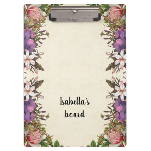 Pranchetas Personalizar Design Floral do Vintage