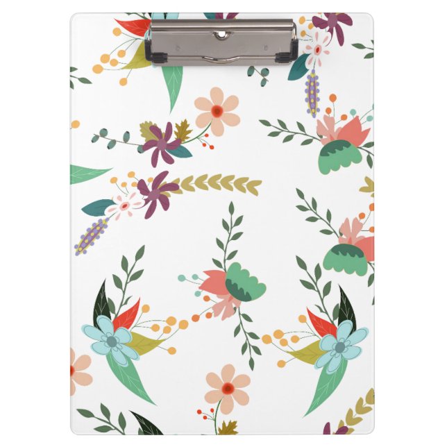 Pranchetas Personalizar padrão de flores (Frente)