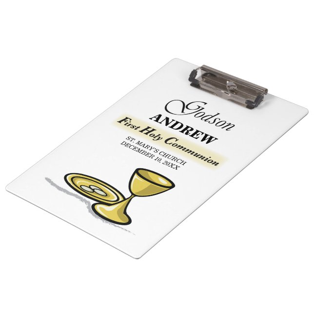 Pranchetas Personalizável, Chalice da Primeira Comunhão Godso (Inclinado)