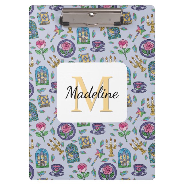 Pranchetas Personalized Beauty and the Beast Book Girl (Frente)