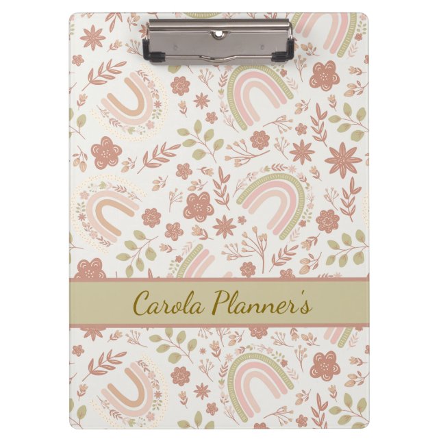 Pranchetas Personalized Boho Rainbow  (Frente)