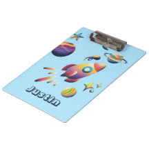 Personalized Colorful Space Planets Back to School
