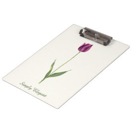 Pranchetas Personalized Elegant Purple Tulip