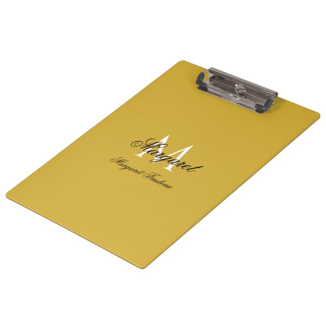Pranchetas Personalized Name with Stylish Monogram M Gold (Inclinado)