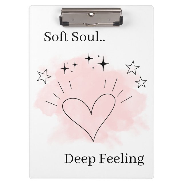 Pranchetas Personalized Watercolor Line Art Clipboard (Frente)