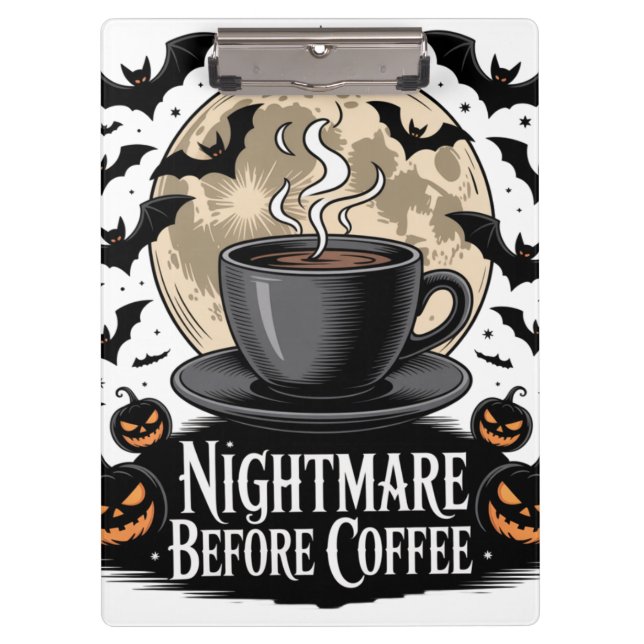 Pranchetas Pesadelo Antes Do Café Halloween (Frente)