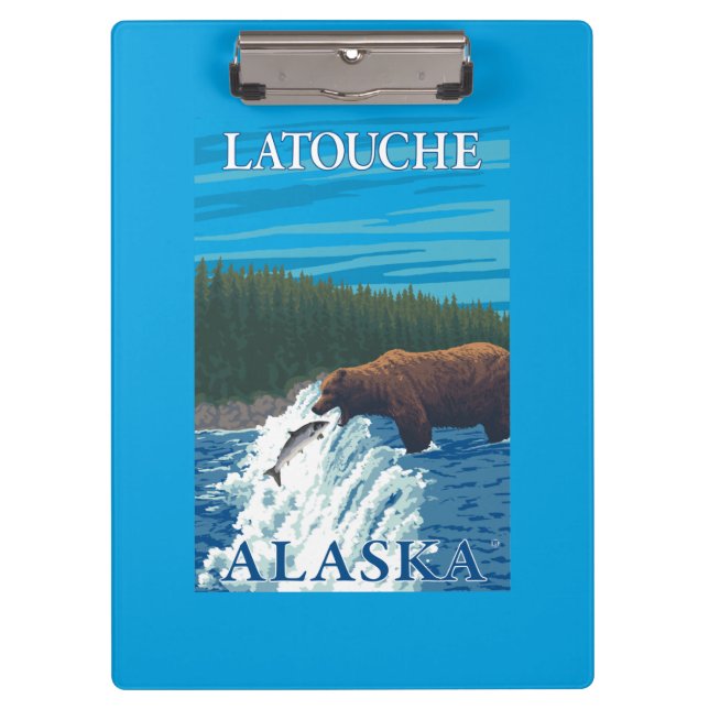 Pranchetas Pesca do urso no rio - Latouche, Alaska (Frente)