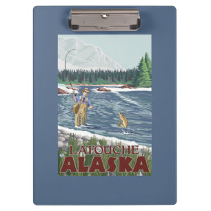 Pranchetas Pescador da mosca - Latouche, Alaska