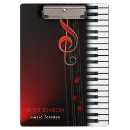 Pranchetas Piano abstrato e Limpeza Vermelha