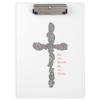 Pranchetas Pierced Cross - Isaiah 53:5